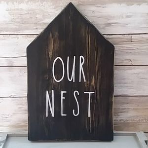 Rae Dunn inspired 'Our Nest' sign